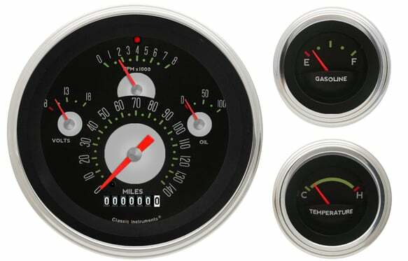 Speedometer for Chevy Bel Air black