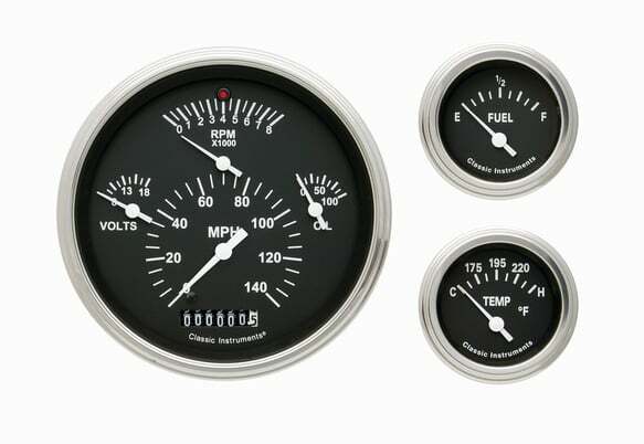 Speedometer for Chevy Bel Air black