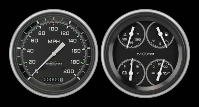 AutoCross Gray 1951-52 Chevy Car Package CH51AXG62 dash gauge cluster