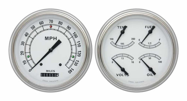 White 1951-52 Chevy Car Package CH51CW52 dash gauge cluster
