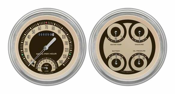 Nostalgia VT 1951-52 Chevy Car Package CH51NT62 dash gauge cluster