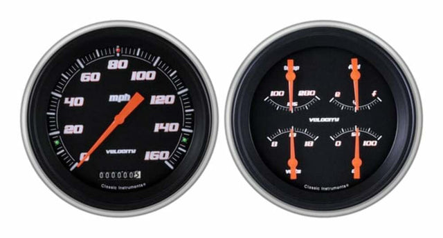 Velocity Black 1951-52 Chevy Car Package LS Sending Unit CH51VSB52-LS dash gauge cluster