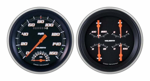 Velocity Black 1951-52 Chevy Car Package LS Sending Unit CH51VSB62-LS dash gauge cluster