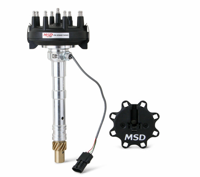MSD ignition distributor black polished aluminum steel 23401MSD