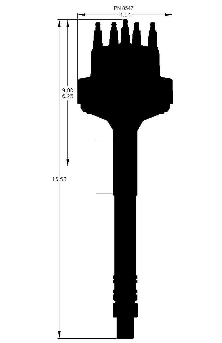 MSD ignition distributor red 8547