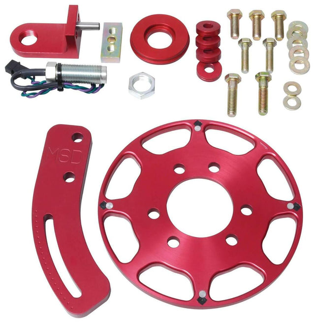 MSD crank trigger kit for 1975-1988 Chevy Monte Carlo red aluminum steel small block 8610