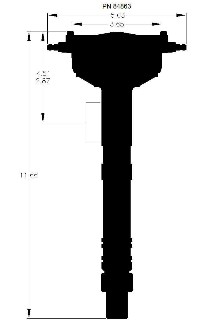 MSD ignition distributor black 84863