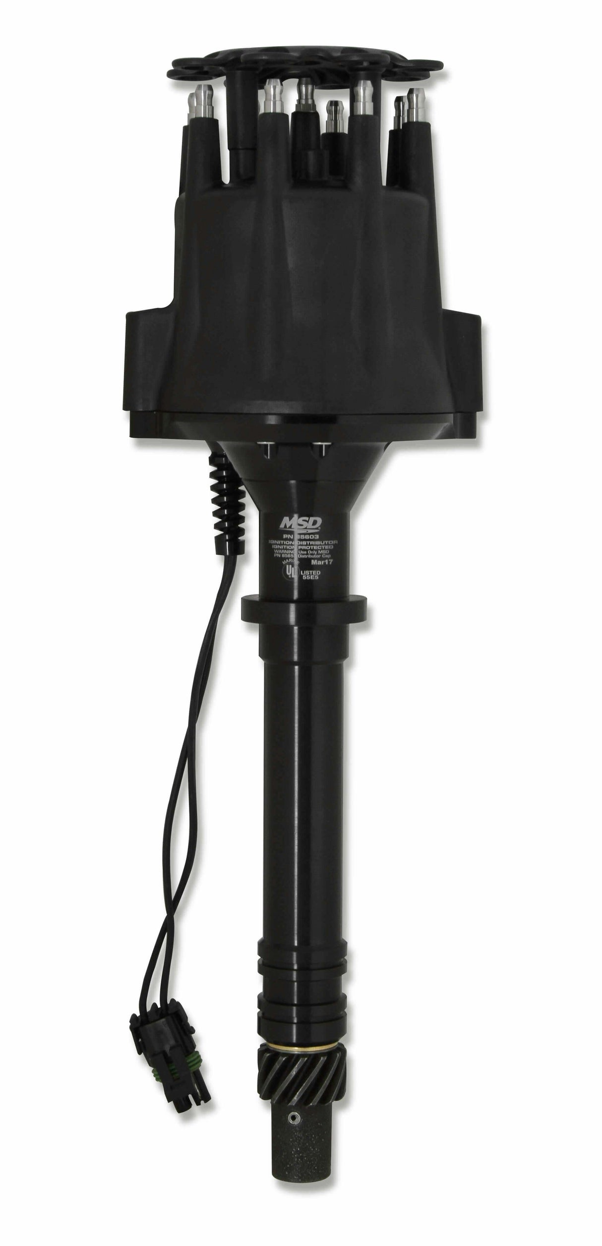 MSD ignition distributor black aluminum anodized 85603
