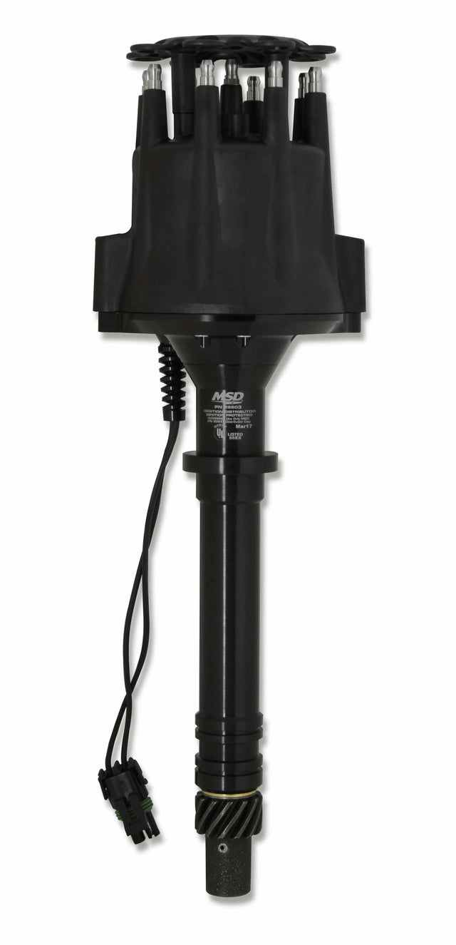 MSD ignition distributor black aluminum anodized 85603