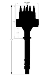 MSD ignition distributor black aluminum anodized 85603