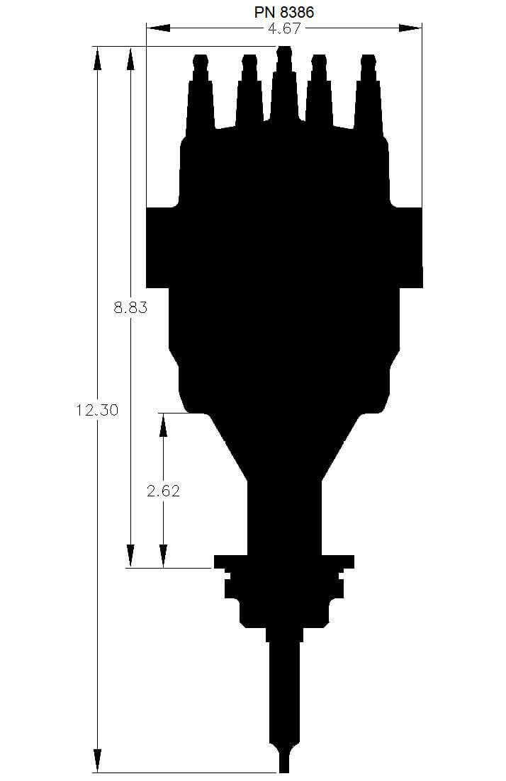 MSD ignition distributor red clear 8386