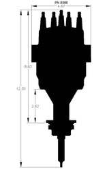 MSD ignition distributor red clear 8386