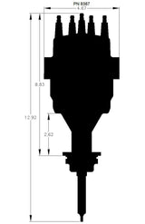MSD ignition distributor red clear 8387