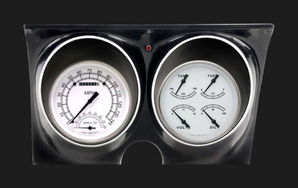 White 1967-68 Camaro Package CAM67CW for 1967-1968 Camaro dash gauge cluster