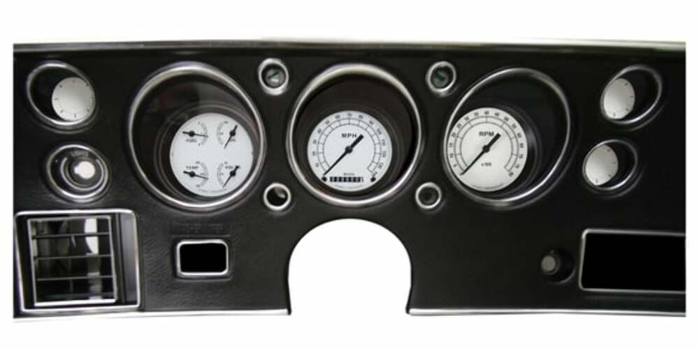 t Classic White 1970-72 Chevelle SS Package CV70CW Classic Instruments