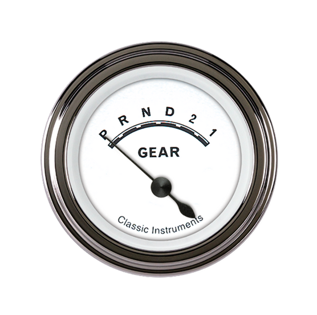 White 2 1/8" Gear Indicator CW07SLF