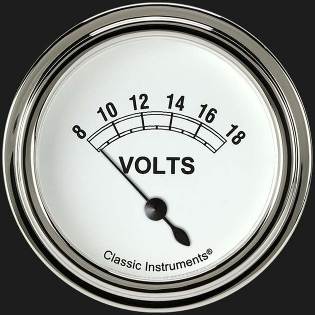 Classic Instruments White 2 5/8" Volt Gauge CW230SLF