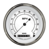 White 3 3/8" Low Speed Speedometer LSCW