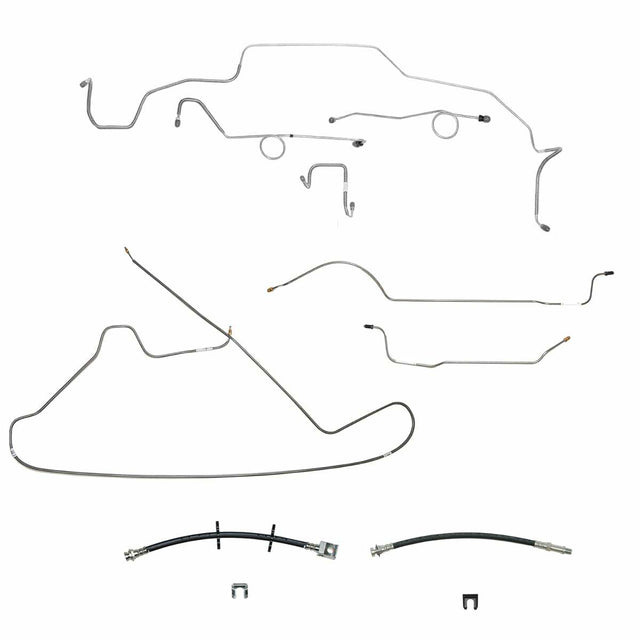 t Complete Brake Line & Hose Kit For 68-69 Dodge Charger Mopar B-Body - BLH115OM Fine Lines