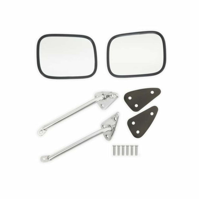 60-66 C10 Panel Complete Mirror Set-Chrome/Stainless-Rectangle-Pair COMS3SC