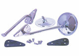 60-66 C10 Panel Complete Mirror Set-Stainless/Chrome-Round/Smooth COMS3SM