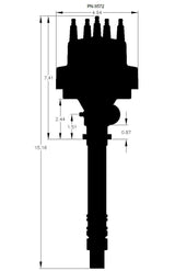 MSD ignition distributor for Chevy Corvette clear aluminum steel 8572