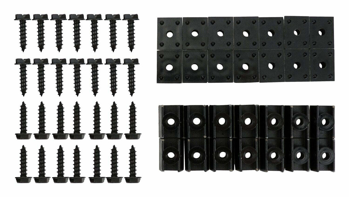 Jeep Metal Black Fender Flare Hardware Kit - 7109K