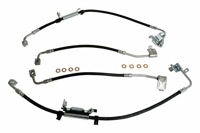 Jeep Steel Black Brake Hose Kit - BHK2