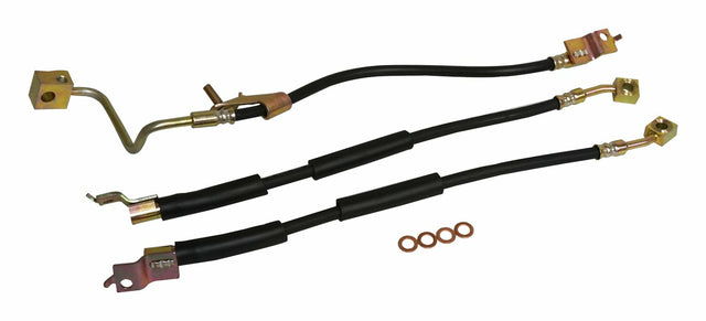 t Crown Automotive - Steel Black Brake Hose Kit - BHK3 Crown Automotive