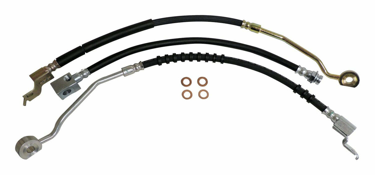 Jeep Steel Black Brake Hose Kit - BHK6