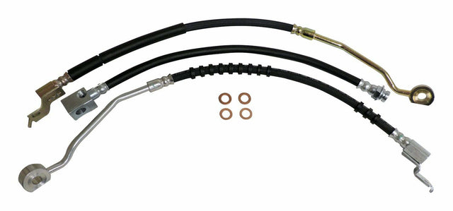 Jeep Steel Black Brake Hose Kit - BHK6