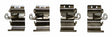 t Crown Automotive - Steel Black Brake Pad Spring Kit - 68225302AB Crown Automotive