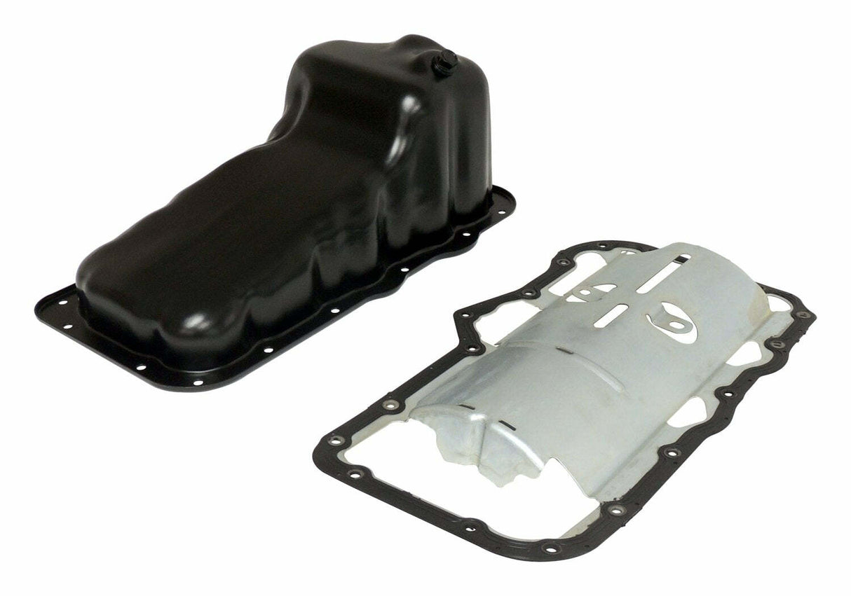t Crown Automotive - Steel Black Engine Oil Pan Kit - 53021755K Crown Automotive