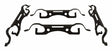 Jeep Steel Brown Brake Pad Spring Kit - 68052368AA