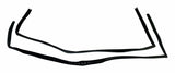 Door Glass Seal Kit for 1997-2006 Jeep Wrangler TJ Wrangler w/ Full Steel Doors - 55395174K black