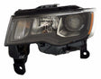 Left headlight assembly for 2016+ Jeep WK Grand Cherokee w/ Halogen Bulbs - 68266647AD black