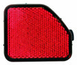 Left Rear Fascia Reflector for 2018+ Jeep Wrangler JL Wrangler; Red Plastic - 68281937AB