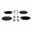 Rear Brake Pad Set for 2018+ Jeep Wrangler JL Wrangler w/ 12.9 Rear Brake Rotors - 68385238AA steel black