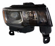 Right headlight assembly for 2016+ Jeep WK Grand Cherokee w/ Halogen Bulbs - 68266646AD black
