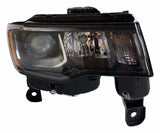 Right headlight assembly for 2016+ Jeep WK Grand Cherokee w/ Halogen Bulbs - 68266646AD black