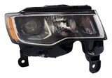 Right headlight assembly for 2017+ Jeep WK Grand Cherokee w/ Halogen Bulbs - 68289234AE black
