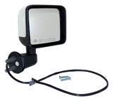 Right Side Power, Heated, side mirror assembly for 2015-2018 Jeep Wrangler JK Wrangler; Chrome - 68249844AC