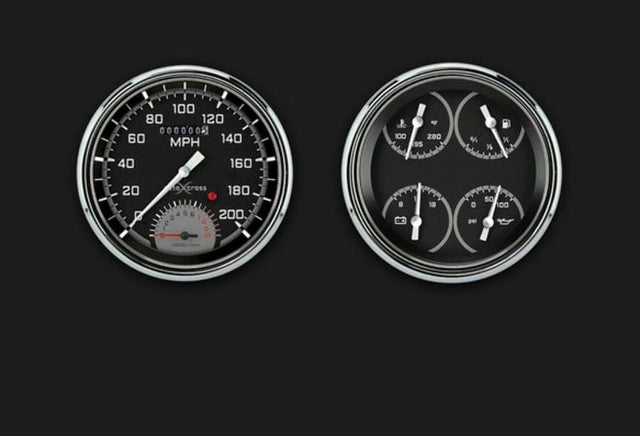 1947-53 AutoCross Gray Truck Package CT47AXG62 for 1947-1953 dash gauge cluster