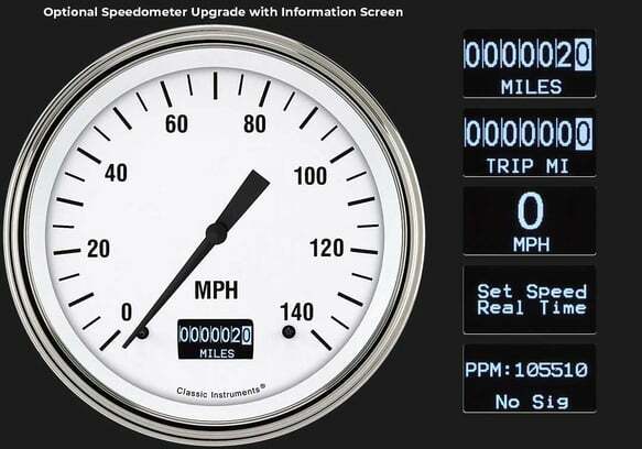 1947-53 White Hot Truck Package CT47WH52 for 1947-1953 dash gauge cluster