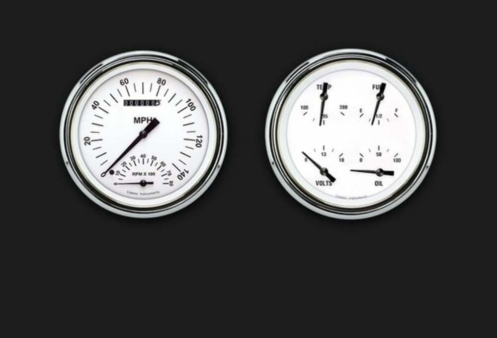 1947-53 White Hot Truck Package CT47WH62 for 1947-1953 dash gauge cluster