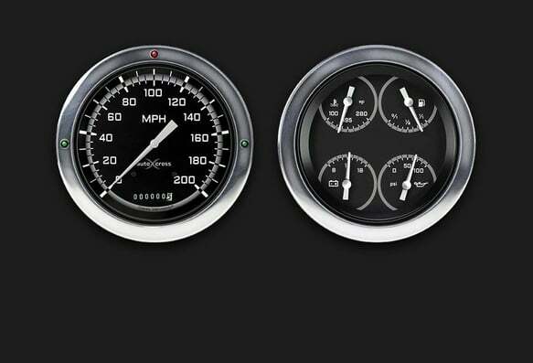 Auto Cross Grey 1954-55 Chevy Truck Package CT54AXG52 dash gauge cluster
