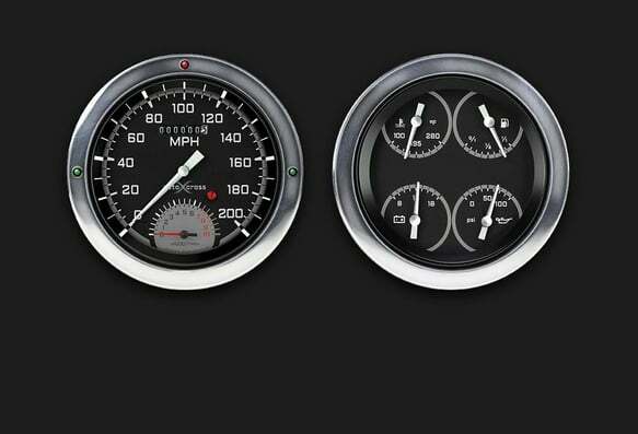 Auto Cross Grey 54-55 Chevy Truck Package w/ Speedtachular CT54AXG62 dash gauge cluster