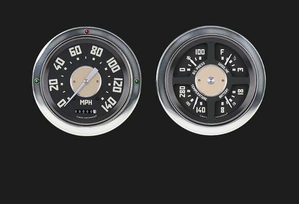 1954-55 Chevy Truck Package 4 5/8" Speedometer & Quad CT54OE52 dash gauge cluster
