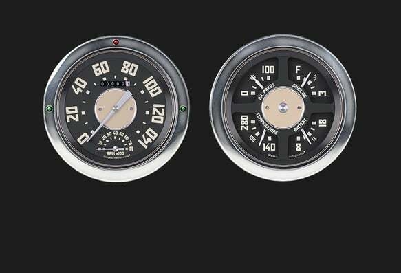 1954-55 Chevy Truck Package 4 5/8" Speedometer & Quad CT54OE62 dash gauge cluster