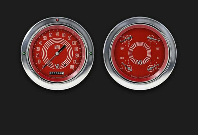 V8 Red Steelie 1954-55 Chevy Truck Package CT54V8RS52 dash gauge cluster